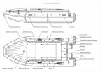 Надувная лодка Фрегат M-420 FM Lux красный (Valmex)