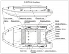 Надувная лодка Фрегат M-430 FM L (серая)