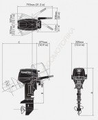 Лодочный мотор Tohatsu M 9.8 S (9.8 л.с. двухтактный)