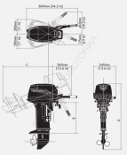 Лодочный мотор Tohatsu M 18 S (18 л.с. двухтактный)