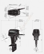 Лодочный мотор Tohatsu M25H S 25 л.с. двухтактный