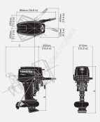 Лодочный мотор Tohatsu M25H JET 25 л.с. двухтактный