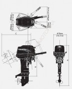 Лодочный мотор Tohatsu M40C S 40 л.с. двухтактный