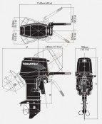 Лодочный мотор Tohatsu M50D2 S 50 л.с. двухтактный