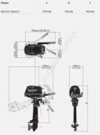 Лодочный мотор Tohatsu MFS5C DS 5 л.с. четырехтактный