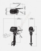 Лодочный мотор Tohatsu MFS5C DS 5 л.с. четырехтактный