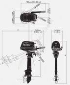 Лодочный мотор Tohatsu MFS6C Sail Pro 6 л.с. четырехтактный