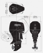 Лодочный мотор Tohatsu BFT200A LU 200 л.с. четырехтактный