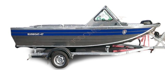 Алюминиевая моторная лодка RusBoat 47 JET под подвесной водомет
