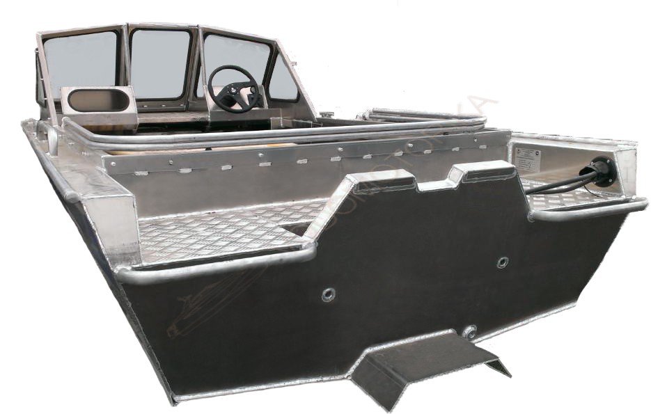 Алюминиевая моторная лодка RusBoat 45 JET под подвесной водомёт