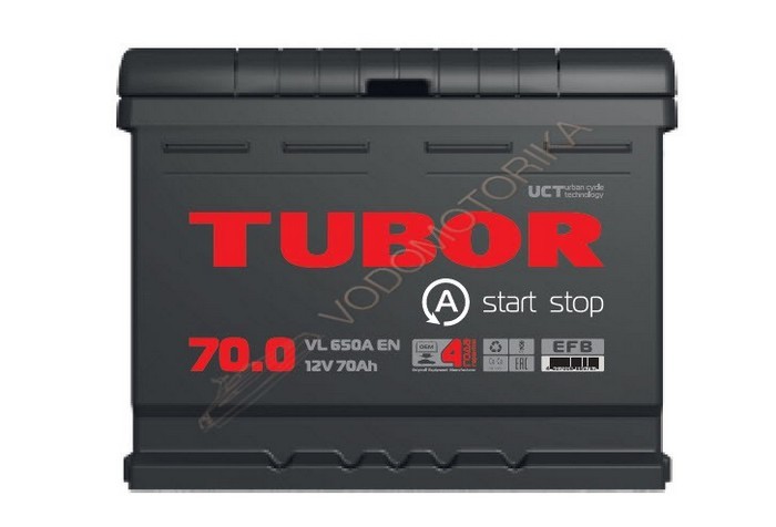 Аккумулятор Tubor OEM EFB 6СТ-70.0 VL (Start-Stop)