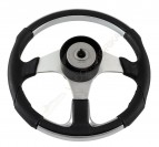 Рулевое колесо EVO MARINE 2 обод черный, спицы серебряные д. 330 мм Volanti Luisi